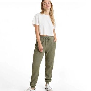 Nuuds Olive Green Waffle Jogger